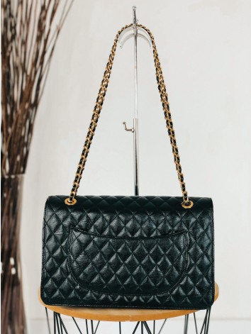 Čierna veľká dámska kabelka s reťazou Afroa