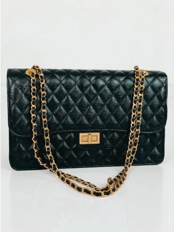 Čierna veľká dámska kabelka s reťazou Afroa