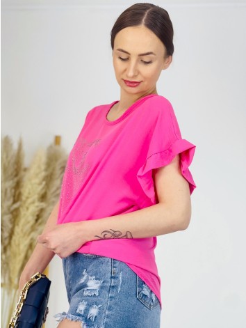 Dámska ružová blúzka s kamienkami Chantalle