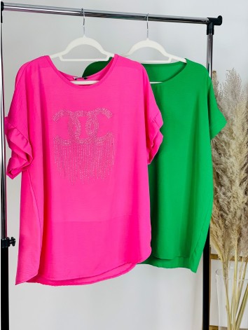 Dámska ružová blúzka s kamienkami Chantalle