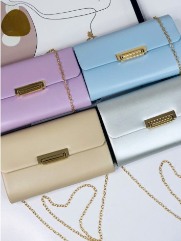 Dámska matná béžová spoločenská kabelka