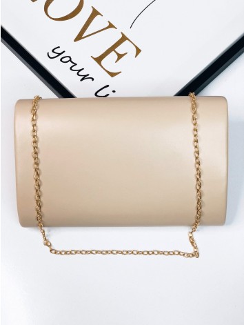 Dámska matná béžová spoločenská kabelka