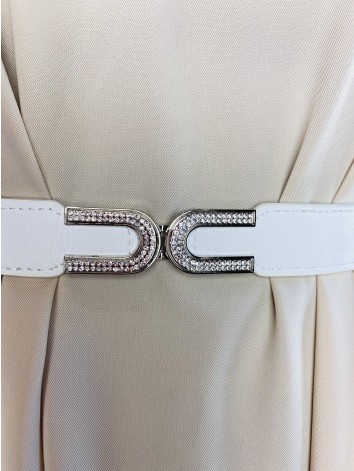 Dámsky biely tenký opasok Ciara