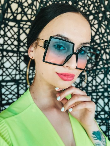Dámske čierne slnečné okuliare