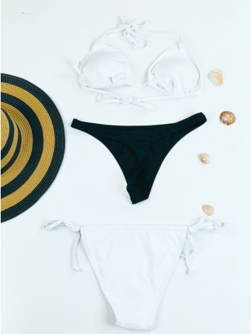 Dámske trojdielne plavky - biele