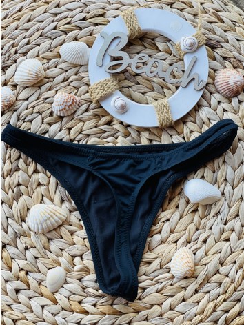 Dámsky čierny spodný diel plaviek - tangá