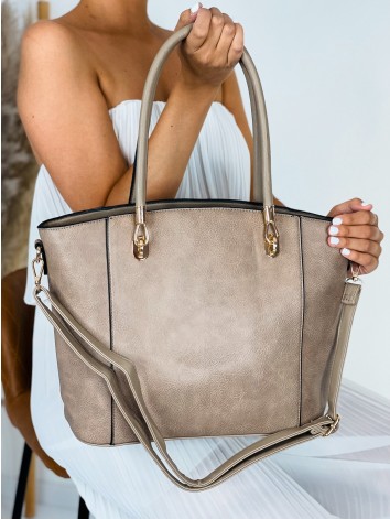 Dámska veľka svetlo hnedá kabelka s remienkom