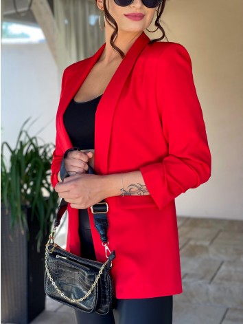 Dámske elegantné sako - červené