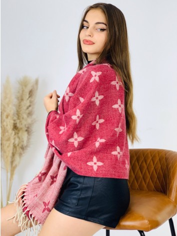 Dámska vzorovaná šatka LUIUM - bordová