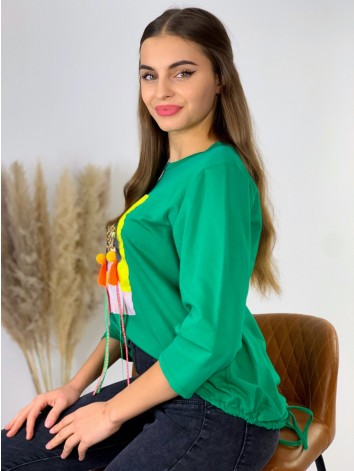 Dámska zelená mikina Salleona