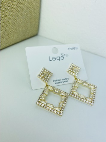 Dámske spoločenské zlaté náušnice Anira