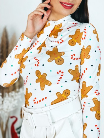 Dámske biele tričko s vianočným motívom