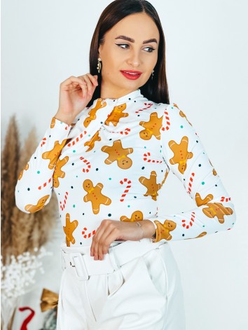 Dámske biele tričko s vianočným motívom