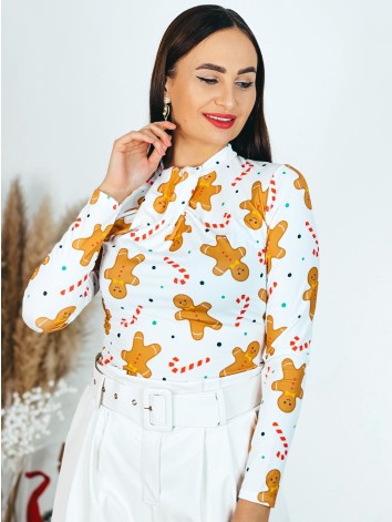 Dámske biele tričko s vianočným motívom