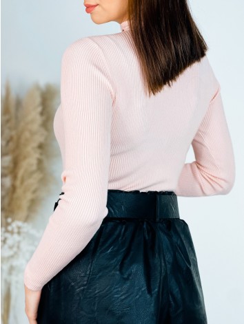 Dámske ružové body so šnurovačkou