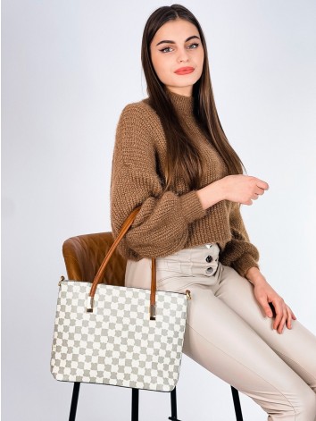 Dámska malá trendy kabelka s remienkom MKKoresa - béžová