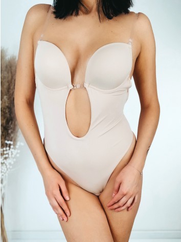 Béžové sťahovacie a tvarujúce spodné prádlo - body MERY