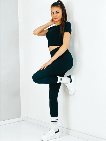 Dámska čierna fitness súprava na cvičenie
