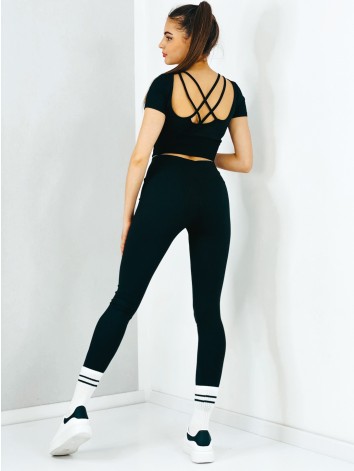 Dámska čierna fitness súprava na cvičenie