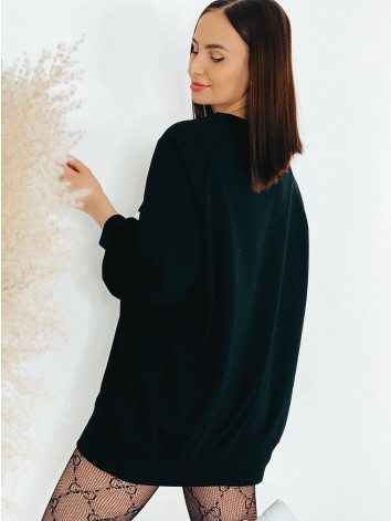Dámske čierne oversize teplákové šaty MAMCHINO
