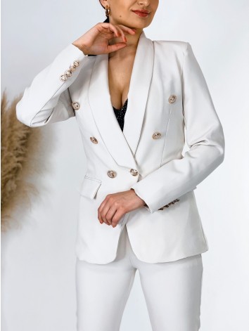 Dámsky béžový nohavicový kostým London