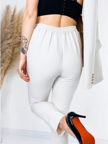 Dámsky béžový nohavicový kostým London