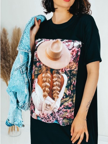 Dámske tričkové šaty COREA - čierne