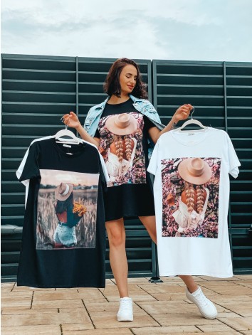 Dámske tričkové šaty COREA - čierne