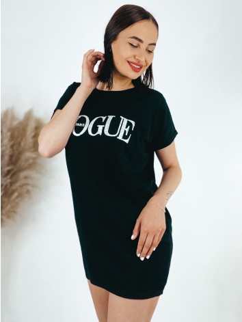Dámske tričkové oversize šaty VOGUE - čierne