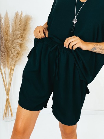 Dámsky čierny komplet s ozdobnou retiazkou pre moletky