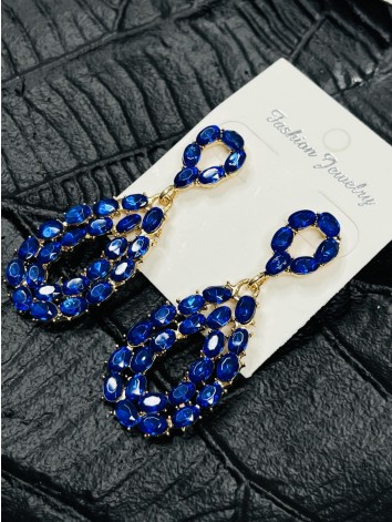 Dámske modré elegantné náušnice MELIS