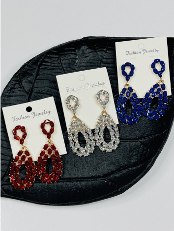 Dámske modré elegantné náušnice MELIS