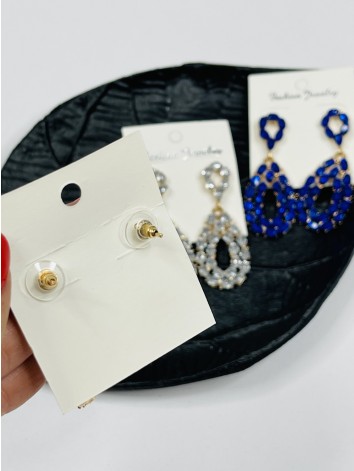 Dámske modré elegantné náušnice MELIS