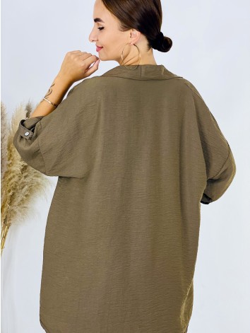 Dámsky košeľovo nohavicový komplet Stella - khaki