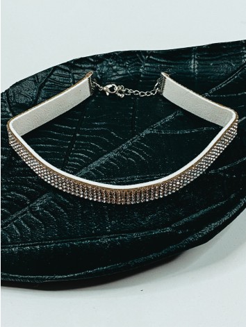 Dámsky biely choker