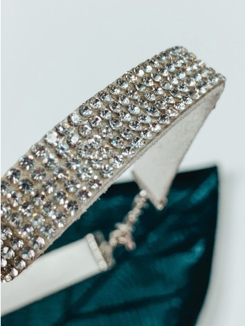 Dámsky biely choker