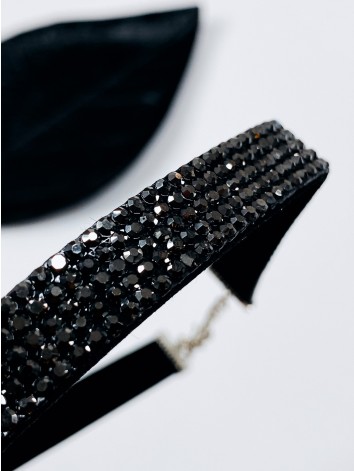 Dámsky čierny choker