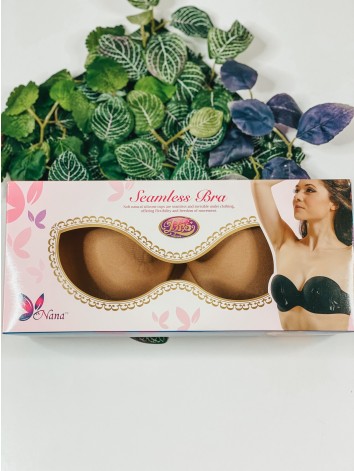 Samodržiaca push-up bezšvová podprsenka - béžová