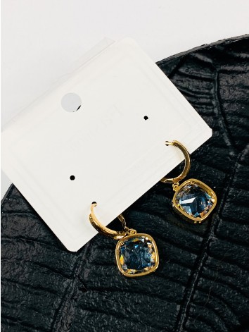 Dámske zlaté náušnice s kamienkami MELINA