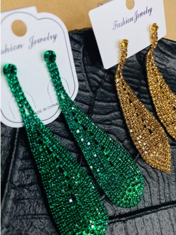Dámske zelené elegantné náušnice