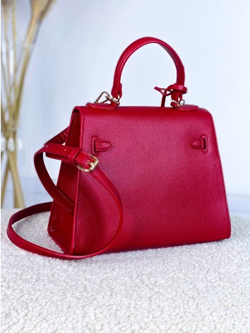Dámska kufríková kabelka s remienkom - červená