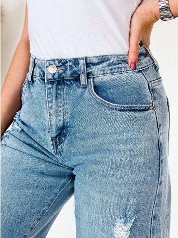 Dámske široké svetlo modré rifle Fergia