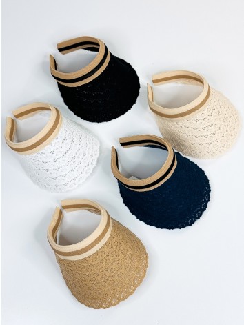 Dámsky háčkovaný šilt - čierný