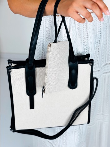 Dámska béžová kabelka s remienkom