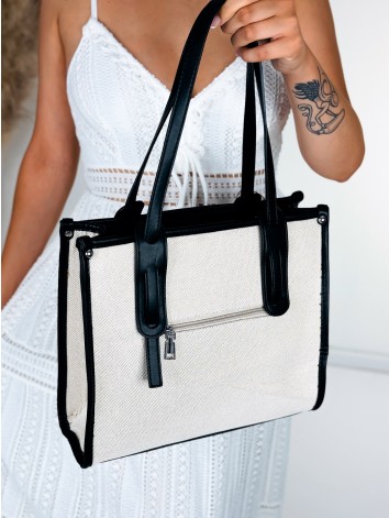 Dámska béžová kabelka s remienkom