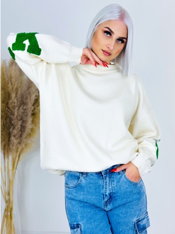 Dámsky maslový oversize svetrík NEW YORK