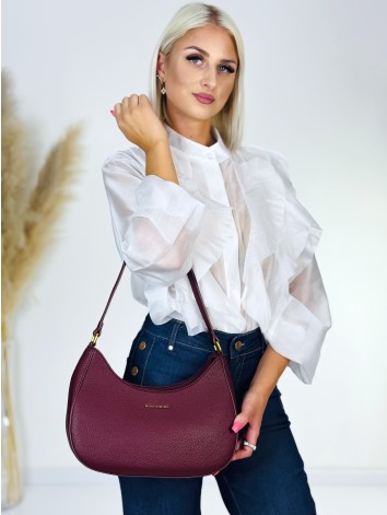 Dámska bordová crossbody kabelka s remienkom