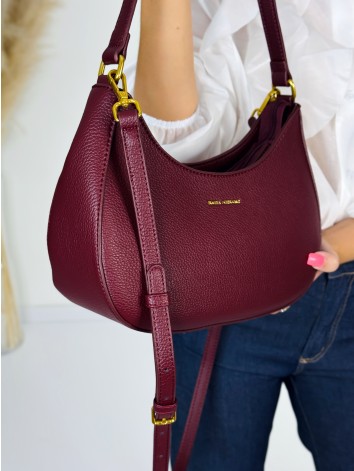 Dámska bordová crossbody kabelka s remienkom