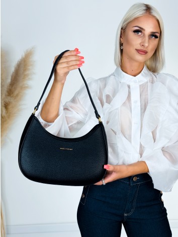 Dámska čierna crossbody kabelka s remienkom