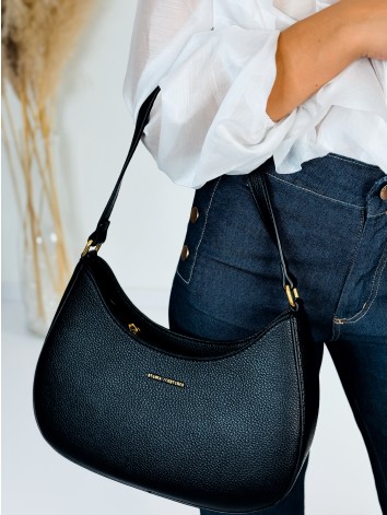Dámska čierna crossbody kabelka s remienkom